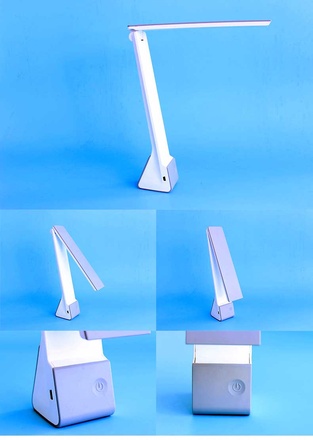 Срібна настільна світлодіодна LED лампа Keliying LM-1801
