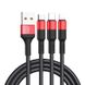 Зарядний кабель X26 Xpress 3-в-1 для Lightning Micro-USB Type-C, 1м, 2A
