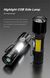 Ліхтарик з акумулятором Zoom Torch Outdoor Camping Lamp LED Lantern USB Charging Tactical Flash, 23-010, В наявності, Черный
