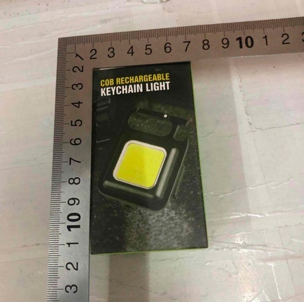 Ліхтарик-брелок акумуляторний світлодіодний вологостійкий, 23-002, В наявності, Черный