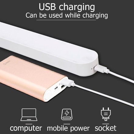Сенсорна USB світлодіодна LED лампа-нічник 26 см, 23-0110, В наявності, Светло-серый